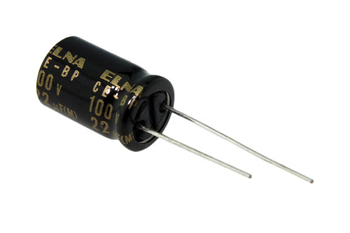 Elna Electrolytic Capacitor 22uF 100Vdc RBD Series Non-Polar Radial