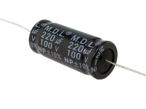 Jantzen Electrolytic Capacitor 220.0µF 100VDC M.D.L. Series Non-Polar "Discontinued"