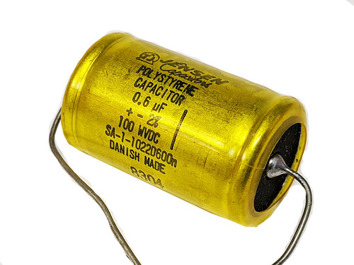 Jensen Capacitor 0.6uF (600000pF) 100Vdc SA-1 Series Aluminum Foil Polystyrene Axial