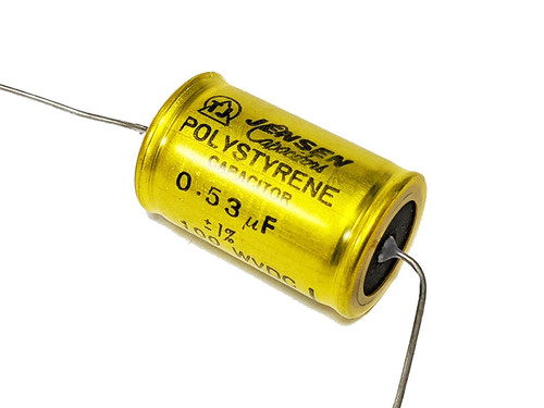 Jensen Capacitor 0.53uF (530000pF) 100Vdc ATTE Series Aluminum Foil Polystyrene Axial