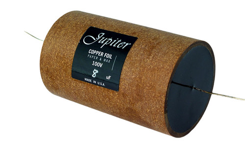 Jupiter Capacitor 8uF 100Vdc Copper Foil Paper & Wax Series