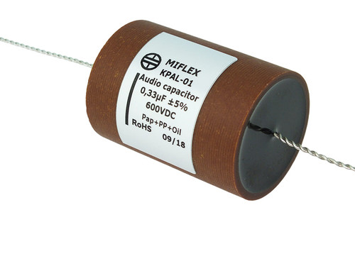 Miflex Capacitor 0.33uF 600Vdc KPAL Series Aluminum Foil Paper/Polypropylene Oil