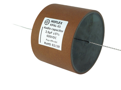 Miflex Capacitor 3.9uF 600Vdc KPAL Series Aluminum Foil Paper/Polypropylene Oil