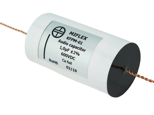 Miflex Capacitor 1.0uF 600Vdc KFPM-01 Series Copper Foil Polypropylene