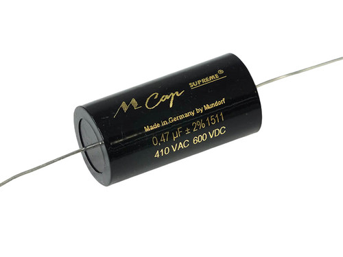 Mundorf Capacitor 0.47uF 600Vdc MCap® Supreme Series Metalized Poplypropylene Axial