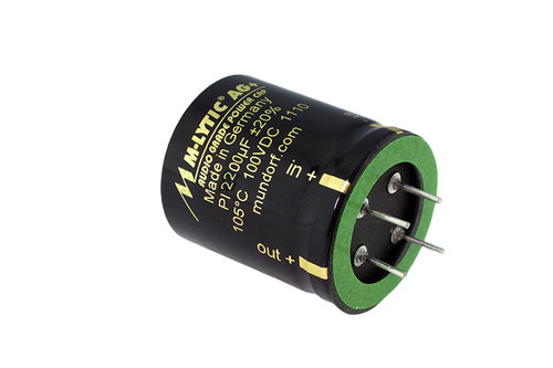 Mundorf Electrolytic Capacitor 2200uF 100Vdc MLytic® AG+ Series 4-Pole Radial