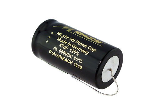 Mundorf Electrolytic Capacitor 47uF 500Vdc MLytic® HV Series Polar Axial