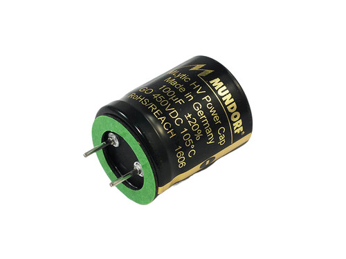 Mundorf Electrolytic Capacitor 100uF 450Vdc MLytic® HV Series Polar Radial