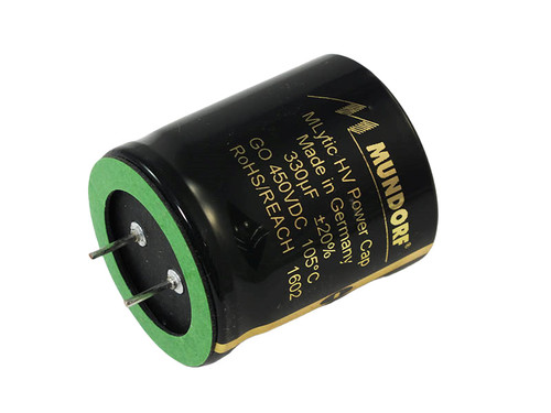 Mundorf Electrolytic Capacitor 330uF 450Vdc MLytic® HV Series Polar Radial