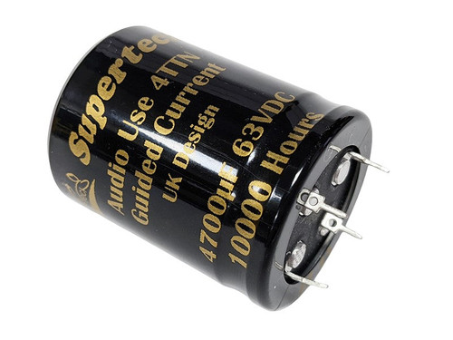 Supertech Electrolytic Capacitor 4700uF 63Vdc 4TTN Audio†Series 4-Pole